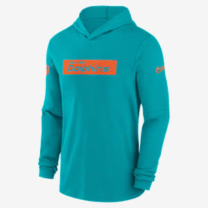 Miami Dolphins Sideline Men's Nike Dri-FIT NFL Long-Sleeve Hooded